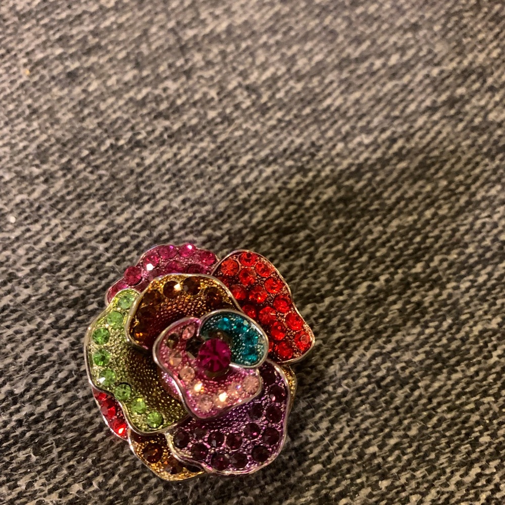 Colorful Floral Statement Ring